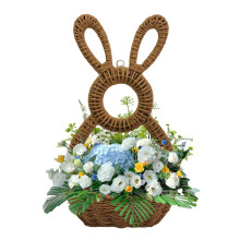 Easter Bunny Wall Basket Hanging Storage Decoration
