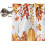 Pumpkin Tier Curtains 52x63" Rustic Orange Red Maple Leaves 5