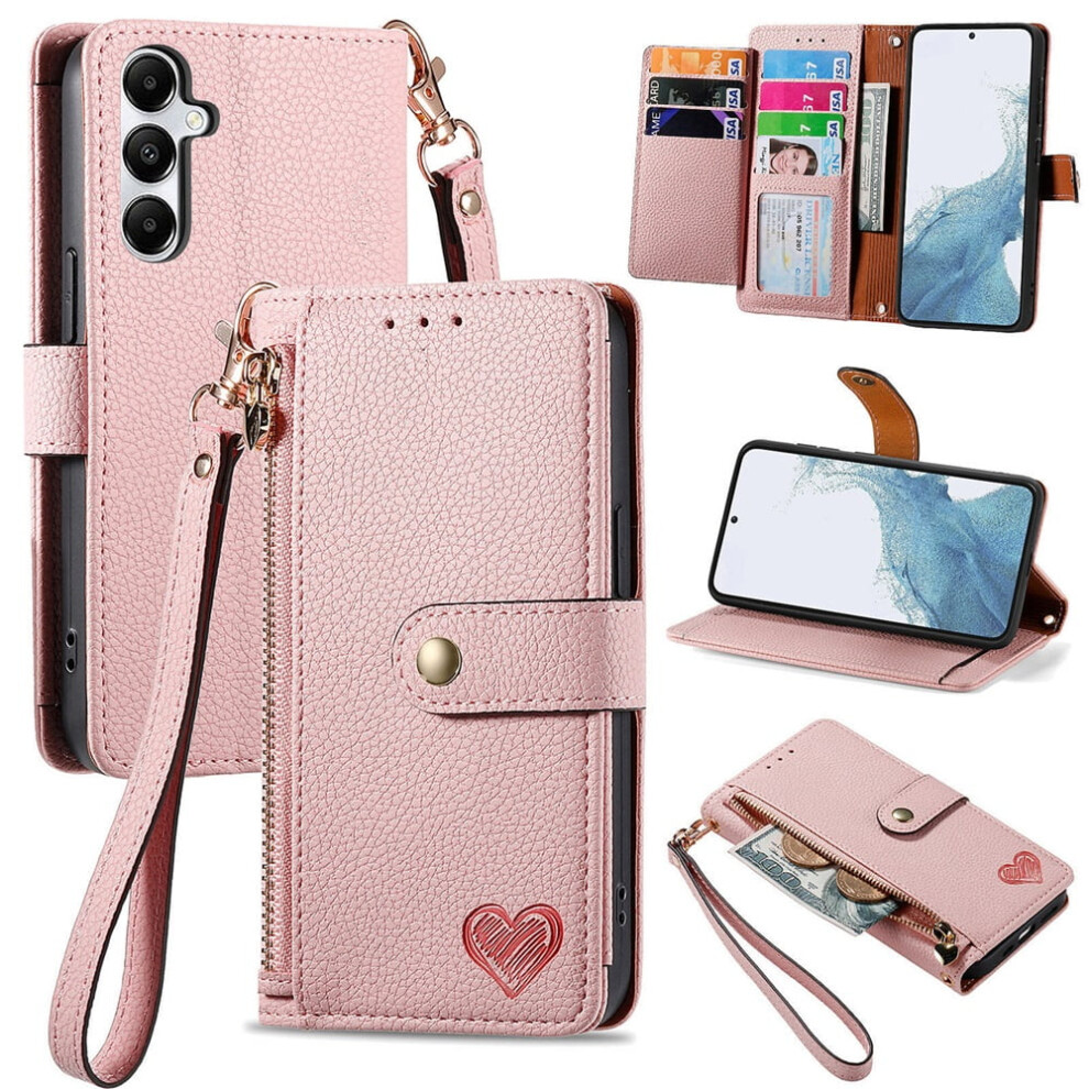 Samsung Galaxy S24+ 5G Leather Wallet Case With Zipper 974856055111