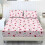 Pink Cherry Flower Queen Bed Sheet Set 3-Piece 1