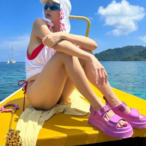 Women's Adjustable Platform Sandals Thick Sole Wide Fit 1