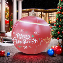 Light PVC Christmas Ball, Inflatable Christmas Balls Outdoor Patio Christmas Decorations Festive Pendants Inflatable Balloons Props