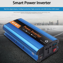 QIFEI 12V-220V 300W Continuous 4000W Surge Power Inverter with Digital Display for Car