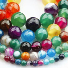 15" Strand Natural Stone Rock Gemstone Round Beads 4mm 6mm 8mm 10mm 12mm-Mixed Lace Agate-10mm
