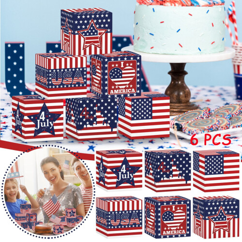 Patriotic3D Διακοσμήσεις για χάρτινα κουτιά σνακ με καραμέλες για την Ημέρα