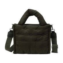 Dámska prešívaná kabelka, malá štvorcová taška, kórejská štýlová taška cez rameno s hornou rukoväťou, prešívaná crossbody taška