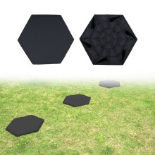 Hexagonal Cyan Stepping Stones with Ground Stakes, Outdoor