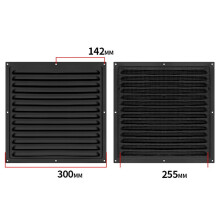 1Pcs Aluminum Vent Grille Cover Square Exterior Wall Air Outlet Ventilation Grille Accessories 100/150/165/200/250Cm