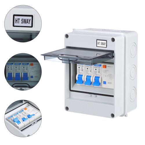 Small Breaker Box with Leakage and Shock Protection 1 Set