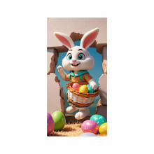 Easter Door Cover – Colorful Indoor/Outdoor Hanging, Festive Spring Welcome Banner for Homes & Events
