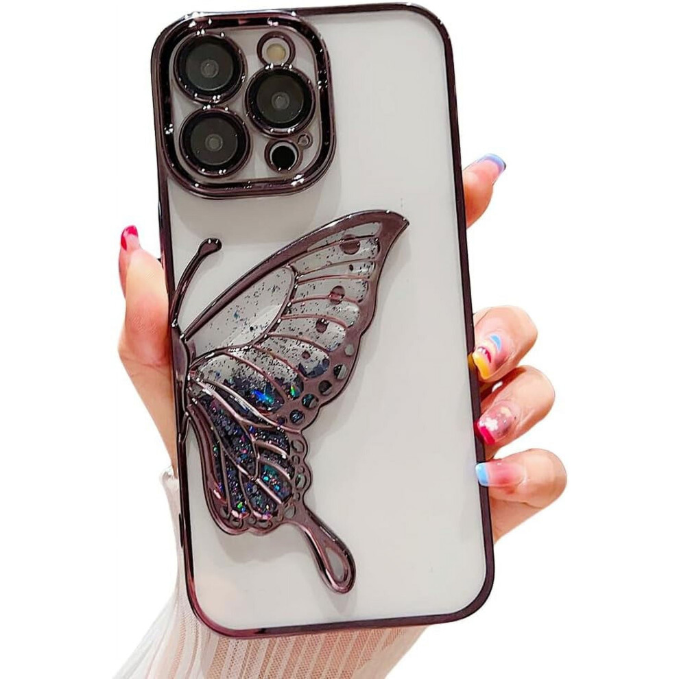 Butterfly Iphone Case Electro-Plated Glitter For Black 913211576854