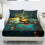 King Cooling Bed Sheet Set Owl Print Soft Polyester 3 Pc 1