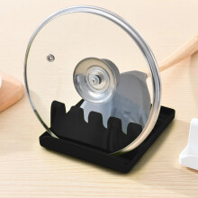Foldable Pot Lid Holder – Carbon Steel Kitchen Organizer & Countertop Draining Rack for Spatulas, Chopsticks, Spoons, Camping; Compatible with