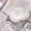 Flower Shape Fruit Plate Crystal Glass Pearlescent White 3 4