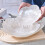 Flower Shape Fruit Plate Crystal Glass Pearlescent White 3 5