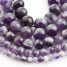 15" Strand Natural Stone Rock Gemstone Round Beads 4mm 6mm 8mm 10mm 12mm-Amethyst-10mm