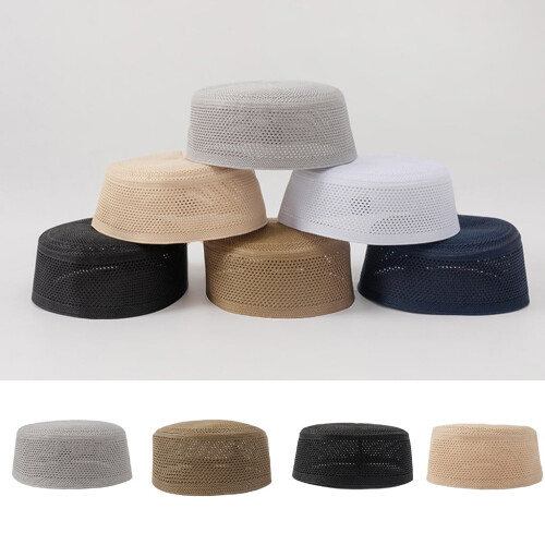 Men's Knitted Arab-style Kufi Cap Breathable Mesh 1