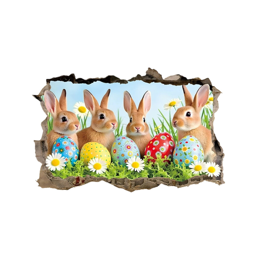 Easter Wall Decals Bunny Egg Branch Rabbit Flower Butterfly 9066521652969