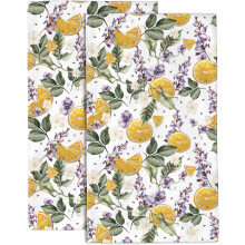 Lavender Flower Hand Towels 14x28 in 2-Pack