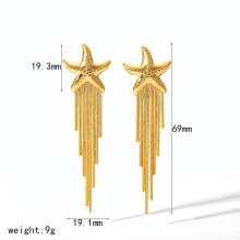 18 Karat vergoldete Ohrringe für Damen, lange Quastenohrringe, hochwertiger Schmuck für Damen, ideales Geburtstagsgeschenk