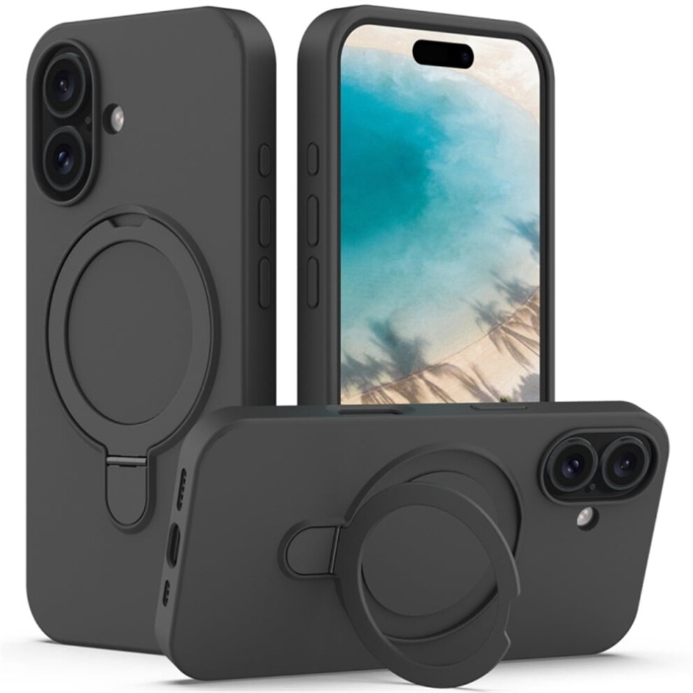 Iphone 16 Magnetic Liquid Silicone Case Carbon Black 9122141730156