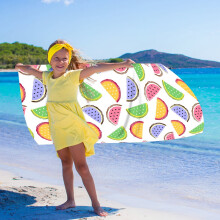 Kinderstrandhanddoek voor meisjes - 76 x 152 cm, zandvrij, sneldrogend, ultra-absorberend, superzacht, voor zwembad, strand, kamperen, reizen