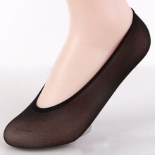 Silky Breathable Silicone Anti-Slip Low Cut Invisible Summer Women Secret Socks,Black