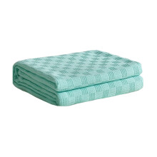 Muslin Throw Blanket Green Soft Lightweight Pre-Washed