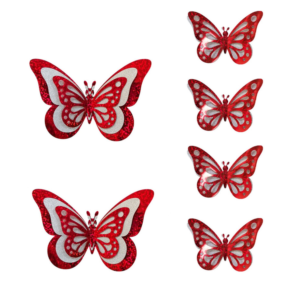 3D Butterfly Wall Sticker Set 6 Pieces