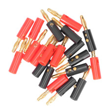 Speaker Banana Plugs Gold Plated 4mm Pin Open Screw Type