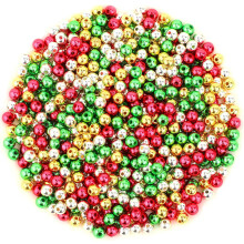 Christmas Spacer Beads 6mm Round DIY Jewelry Craft Red