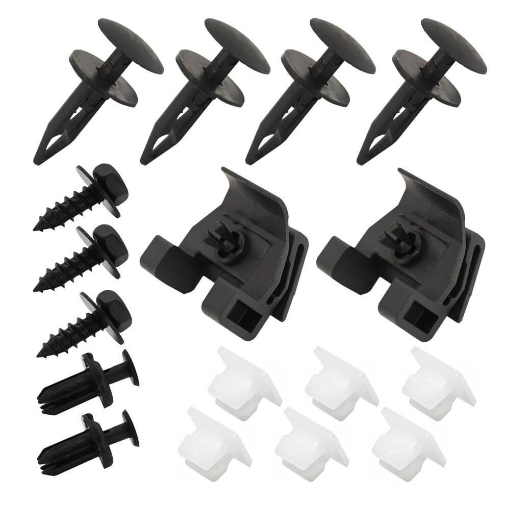 Front Bumper Retainer Clips For Toyota Corolla 2009Â2019 Black/White 913211582497