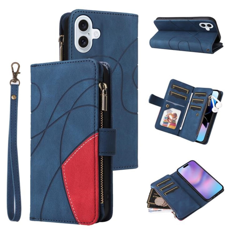 Iphone 17 Wallet Case Pu Leather 9-Card Holder With Zipper 9066521648085