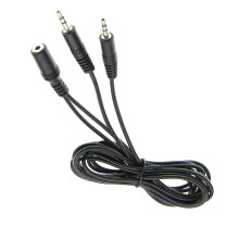 3.5mm 2-in-1 Audio Cable Female to 2 Male 3.5m