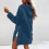Women's solid color hooded sweatshirt fleece pullover 7