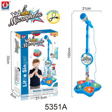 Kids Karaoke Machine with Adjustable Stand and Flashing