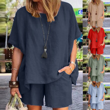 Women's Army Green 2-Piece Set Top and Shorts