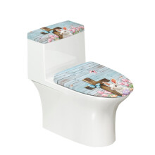 Stylish Gifts for Modern Bathrooms Elastic Bottom Toilet Lid Seat Cover Universal Fits All Toilet Shapes Dustproof