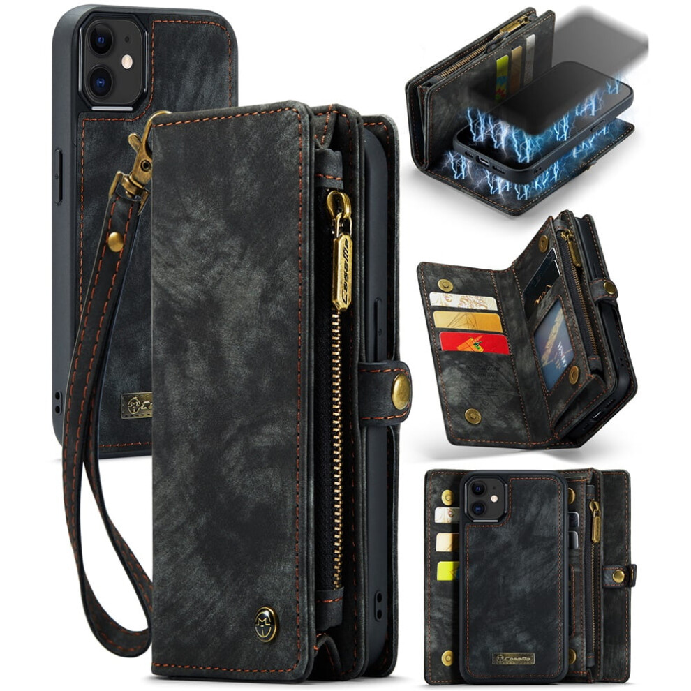 Caseme Leather Wallet Case For Iphone 12 Mini Black 913211571767