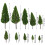 OUNONA model trees for train railway micro-landscape 20 pcs 2