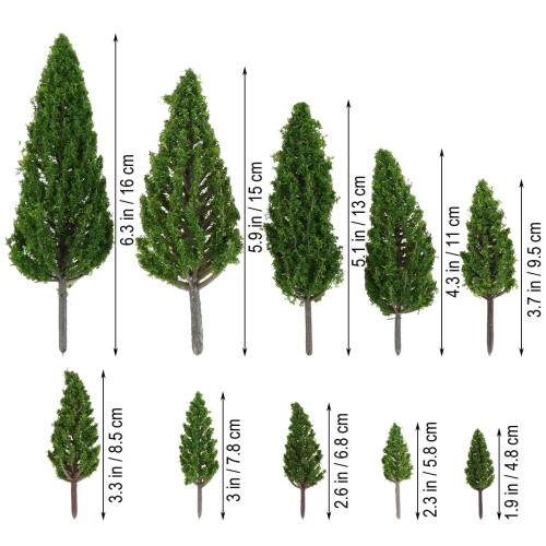 OUNONA model trees for train railway micro-landscape 20 pcs 1