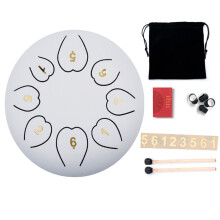 Vecoauto Steel Tongue Drum 6 Inch Black Percussion