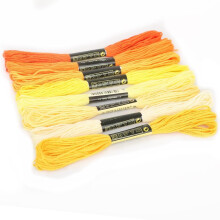 Polyester Embroidery Floss Yellow 8-Skein