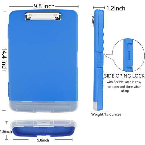 Clipboard 8.5" x 11" with storage and pen holder 1