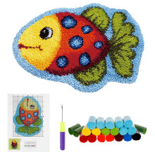 Latch Hook Kit Cartoon Animal Theme 50x36cm