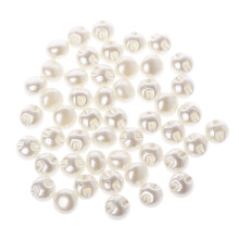 Sewing Pearl Buttons 50pcs Round 10mm 11mm Clothes Accessory Supplies for Wedding Gown Costume Jewelry Gift Supply