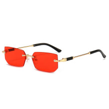 Y2K Rimless Rectangle Sunglasses for Women Men Trendy Frameless Sun Glasses Shades for Women Men Summer Travel UV400 Eyewear