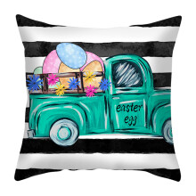 Easter Throw Pillow Cover Linen 18x18 Inch