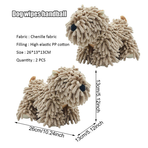 Cartoon Dog Fuzzy Hand Towel Chenille Microfiber 2 Pack 2