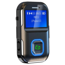 Receptor BR11 Manos Libres Llamadas en Pantalla Adaptador de Audio InaláMbrico de 3,5 mm Receptor Reproductor de MP3 PortáTil